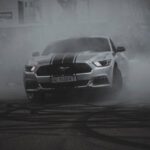 Mustang Auto - Monochrome Shot of a Ford Mustang