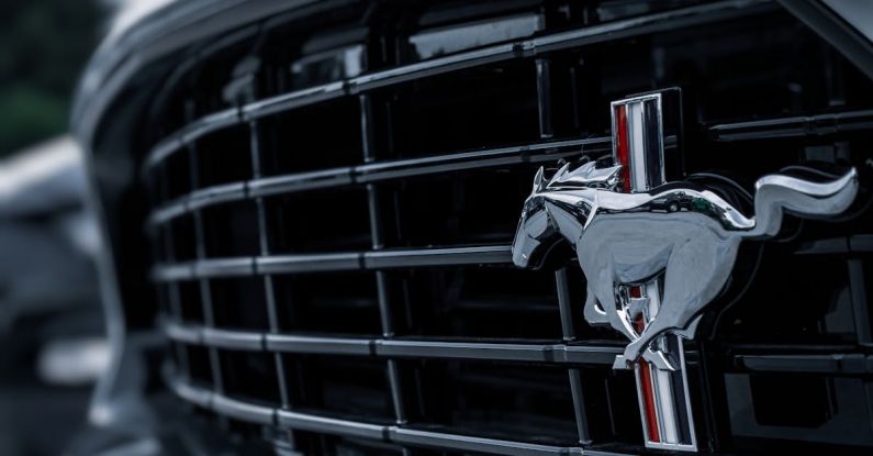 Mustang Auto - A Ford Mustang Emblem on a Car