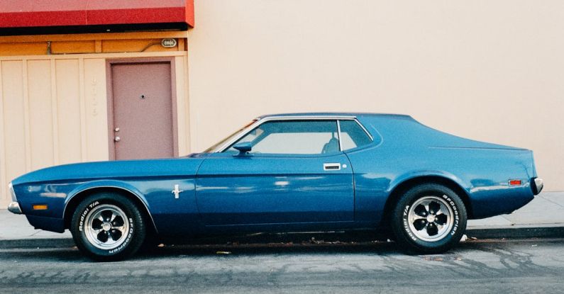 Mustang Auto - Blue Ford Mustang Coupe